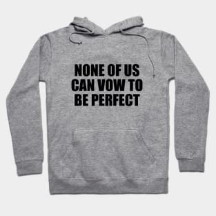 None of us can vow to be perfect Hoodie